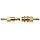 Brass Double Shut-Off Quick Connector 1/8" Barb, .39" OD, 2.5"L Coupler, 1.44"L Plug with Buna-N Seal