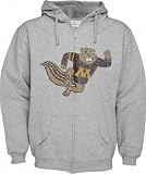 Minnesota Golden Gophers Grey Distressed Mascot Full Zip Hooded Sweatshirt
