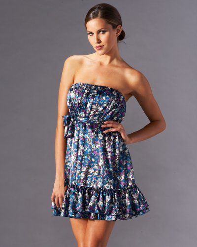bebe.com : Image: Fall Bouquet Strapless Ruffle Dress :  fashon fall bebe women