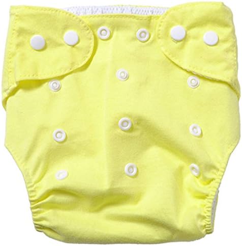 Badynoo BDN01 Baby Washable Waterproof Adjustable Cotton Cloth Diapers/Mesh Cloth Diapers Medium Yellow