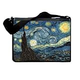 Insomniac Arts - Starry Night by Vincent Van Gogh Messenger & Laptop Bag - Multi - One Size