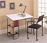 Home Office Drafting Desk Table Set Chair And Lamp