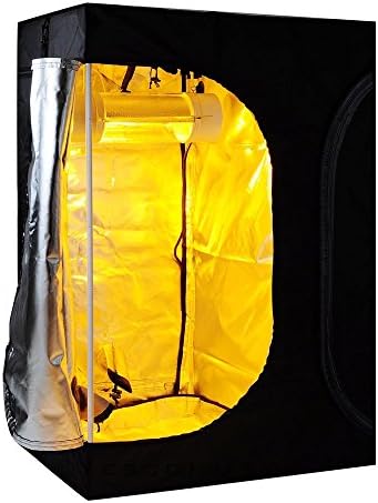 LAGarden 2-in-1 100% Reflective Mylar Hydroponics Indoor Grow Tent Planting Hut Propagation and Flower Sections