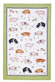 Produkt-Bild: MADELEINE FLOYD by ULSTER WEAVERS Leinen Geschirrtuch Handtuch - Serie ' This Little Piggy ' -Schweine Schweinchen Motiv