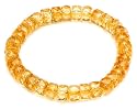 5x8mm Faceted Citrine Beaded Bracelet, 7.5"