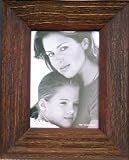 Main Street Décor Wire Brushed Wood Slant Photo Frame, Thai Espresso, 5-Inch by 7-Inch opening