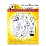 Aunt Marthas iron on transfers envelope for embroidery fabric painting quilting wearable art needlepoint & other crafts cat of all trades 3975 - B001GHVHIK