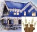 Set of 70 Warm Clear LED M5 Mini Icicle Christmas Lights - Brown Wire