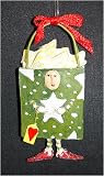 Department 56 Krinkles Green Star Bag Boy Mini Christmas Ornament #37878