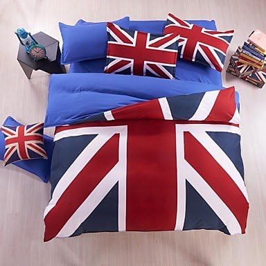 Quilt cover Union Jack Duvet Cover Set Bedding Set of 4pcs/ QueenSize