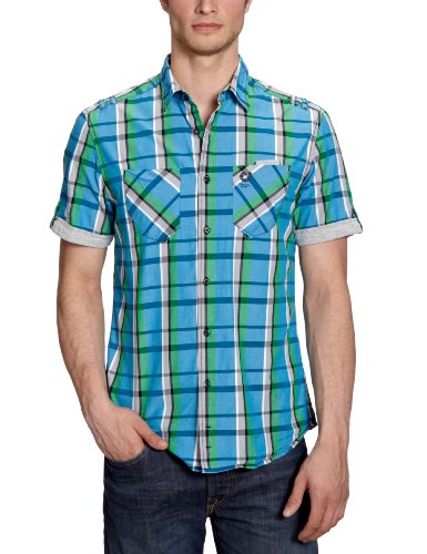 TOM TAILOR Denim Herren Freizeithemd 20173050012/checked shirt, Gr. 56 (XXL), T&uuml;rkis (6307 Preisvergleich