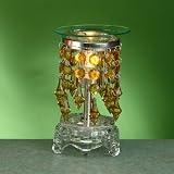Decorative Glass With Amber Beads Electric Oil Aromatherapy Burner