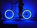 Longest Lasting Super Bright Rim Lights - Personalized LED Colorful Wheel Lights - Perfect for Safety and Fun - Easy to Install – Choose From Three Different Colors- 100% – Blue – Green - Multicolored