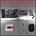 Sony Cyber-shot DSC-H70 Digital Camera (Black) + Huge Accessories Package Including 16gb Memory Stick Pro Duo Memory Card + NP-FG1 Extra Replacement Li-ion Battery Pack + Hi-Speed SD Card Reader + Carrying Case + Table Top Tripod Kit