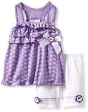 Little Lass Baby-Girls Infant 2 Piece Puff Print Bermuda Short Set