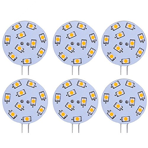 LE 1.5W G4 LED Bulbs, 20W Halogen Bulbs Equivalent, 12VAC/DC, 160lm, 120° Beam Angle, Warm White, 3000K, G4 Bulb, Bi-Pin Light Bulbs, LED Light Bulbs, Pack of 6 Units