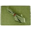 Sage Green Fringed Napkins and Speckled Placemats with fringe
