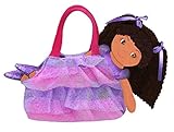 GirlznDollz Elana Sparkle Ballerina Doll with Purse, Purple/Brown