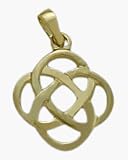 Fancy Celtic 10 Karat Yellow Gold Knot Pendant