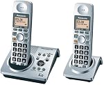 Panasonic Dect 6.0 Series Dual Handset Cordless Phone System with Answering System (KX-TG1032S) 