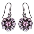Gift for Girl Silver Gemstone Earrings 1.25 inches (erg032)