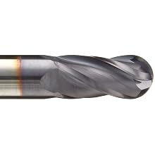 Niagara Cutter CB430M Carbide End Mill, General Purpose, AlTiN Coated, 4 Flutes, Ball End