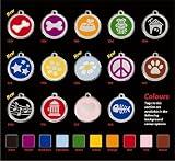 Custom Engraved Stainless Steel with Enamel Pet ID Tag - Medium Dog