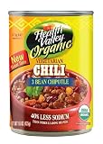 Health Valley Organic Chili Three Bean Chipotle, 15 Ounce Cans (Pack of 12)