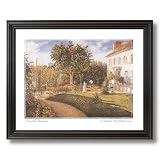 Camille Pissarro French Landscape Flowers House Home Decor Wall Picture Black Framed Art Print