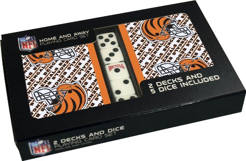 Bicycle Cincinnati Bengals 2-Deck Playing Cards with Dice Set