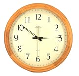 Brown Quartz Wall Clock w/ Quiet Sweep Second Hand