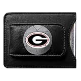 Georgia Bulldogs NCAA Basketball Card/Money Clip Holder (Leather)
