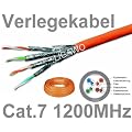 Ligawo Verlegekabel Cat7 100m - Netzwerk Cat.7 100m Installationskabel Netzwerkkabel 1200Mhz 10 Gigabit zum Anschluss an Netzwerkdosen und Patchpanels