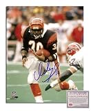 Ickey Woods Autographed/Hand Signed Cincinnati Bengals 8x10 Photograph Black Jersey