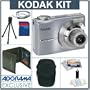 Kodak EasyShare C813 Digital Camera Kit, with 1 GB SD Memory Card, Deluxe Carry Case, Mini Table Top Tripod, Neck Strap, Memory Card Wallet, Screen Protecters for Cameras LCD Screen, Cleaning Fluid with Cloth