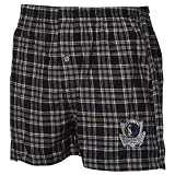 NCAA Dallas Mavericks Navy Blue-Gray Plaid Match-Up Boxer Shorts (Medium)