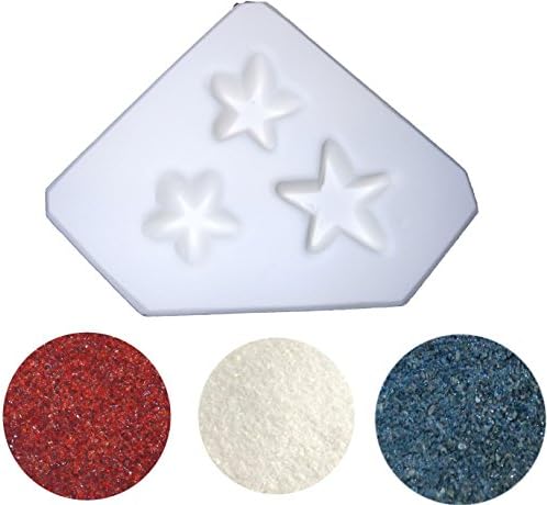 3 Stars and Frit Sampler Kit - Fusible Glass Frit Forming Jewelry Casting Mold!