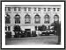 Historic Print (L): [Bus and mail(?) trucks in front of the Washington, D.C., Post Office]
