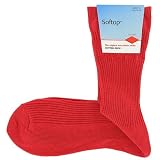 HJ Hall Cotton Mix Softop Mens Socks - Red