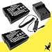 Two Halcyon 1500 mAH Lithium Ion Replacement Battery and Charger Kit for Panasonic DMW-BLD10 and Panasonic Lumix DMC-GX1 Digital Camera