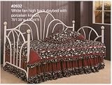 BEAUTIFUL WHITE FAN HIGH BACK DAYBED W. PORCELAIN KNOBS