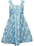 Rare Editions Girls 7-16 Turquoise Soutach Dress
