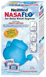 NeilMed NasaFlo Unbreakable Neti Pot with 50 Premixed Packets