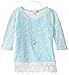Speechless Big Girls' Sweaterknit Top with Lace Hem