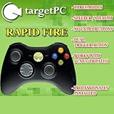 Black Xbox 360 Dual Rapid Fire Modded Controller Stealth Mod