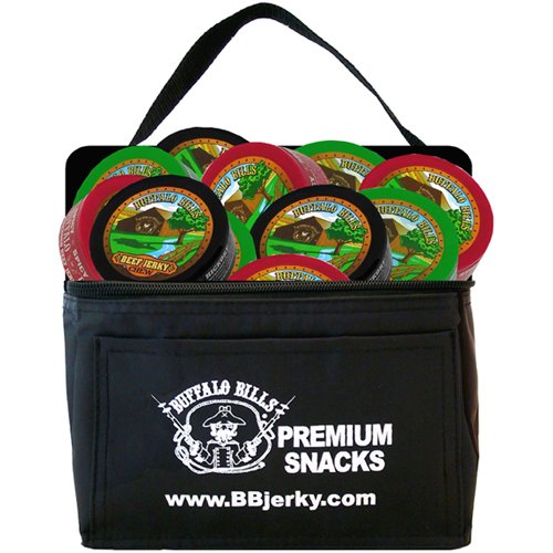 Buffalo Bills Beef Jerky Chew 6-Pack Cooler (filled with 36 assorted cans of shredded beef... by Choo Choo R Snacks, Inc.