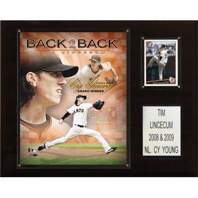 MLB San Francisco Giants Tim Lincecum Back 2 Back Cy Youngs Player Plaque