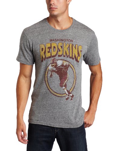 NFL Men's Washington Redskins Short Sleeve Triblend Crew (Steel, X-Large)