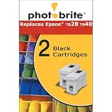 Photobrite 2-pk. Printer Cartridge Compatible for Epson T028/ T040 - Black