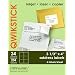 QwikStik by Compulabel Shipping Labels for Laser and Inkjet Printers, 3.33 x 4 Inches, White, 34 Sheets per Box (6 Labels per Sheet) (320051)